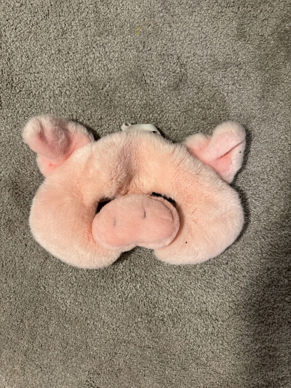 Plush Pink Pig Costume - Face Mask